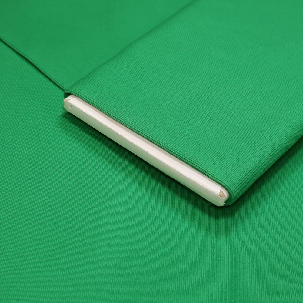 0,5m | Strickbündchen 100 cm Breite - gerippt - Farbe: grün (4193)