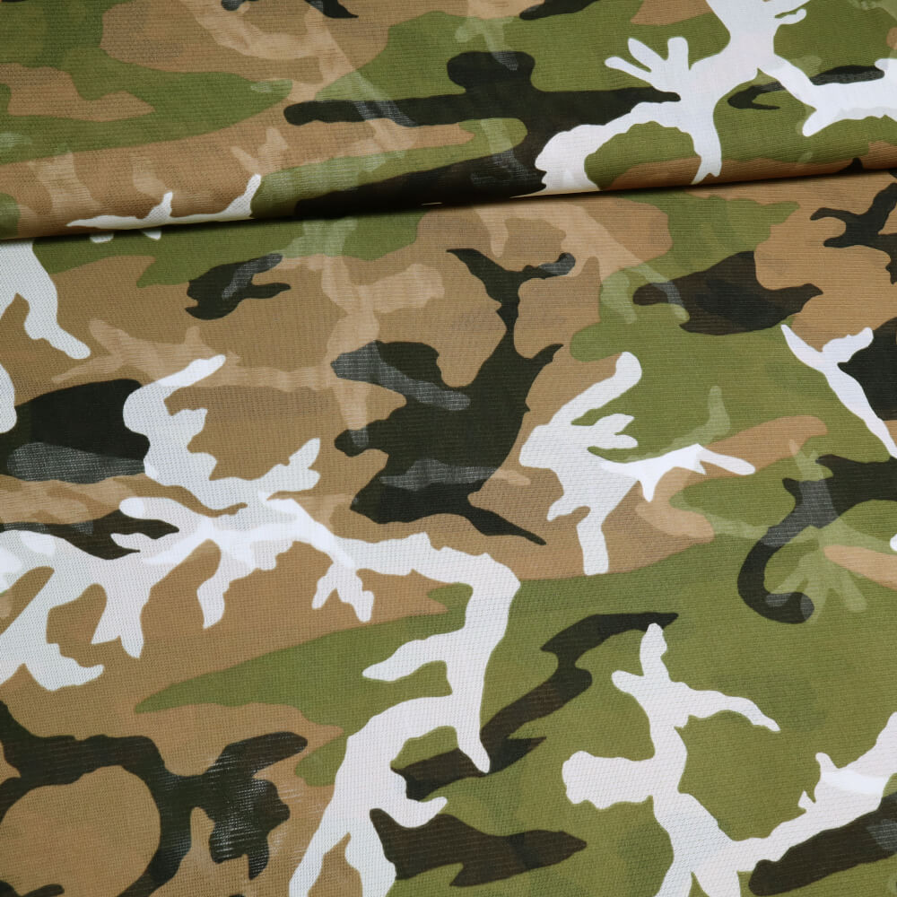 1 m | Weichtüll (Mesh) - 150 cm Breite - Camouflage-Style (6448)