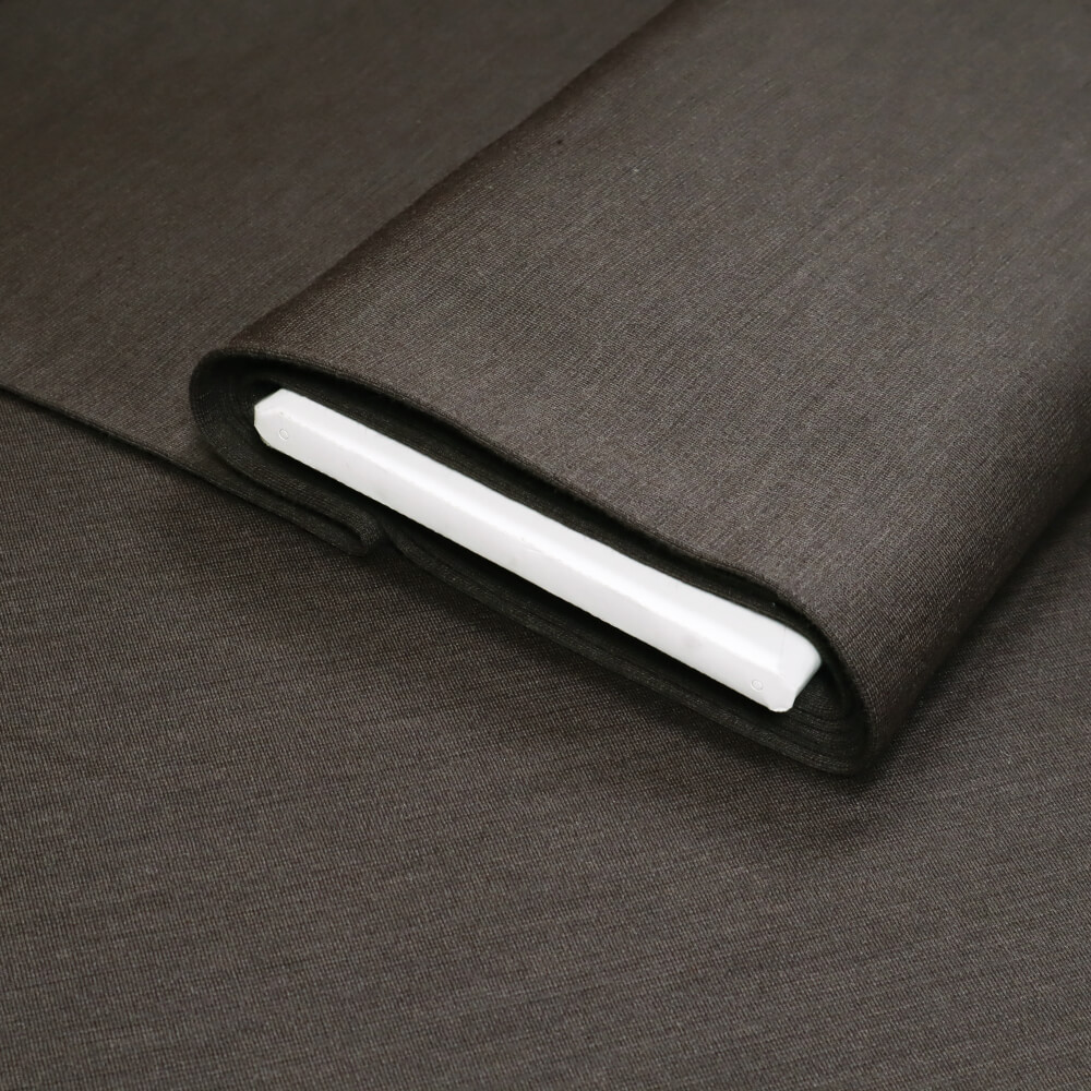 0,5m | Bündchenstoff 160 cm Breite - Strick - Farbe: uni - dunkelbraun (11935)