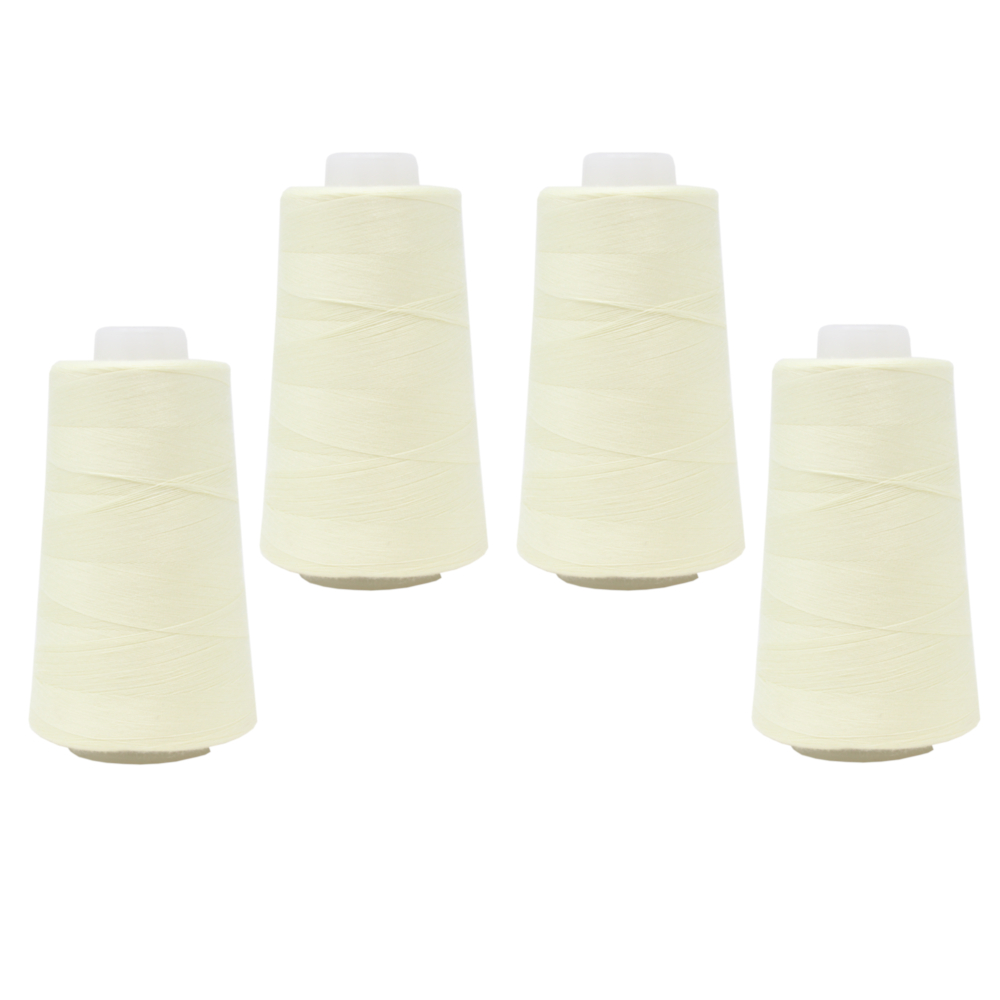 4 Konen - 3000 yrd Overlockgarn 426 - Vanille
