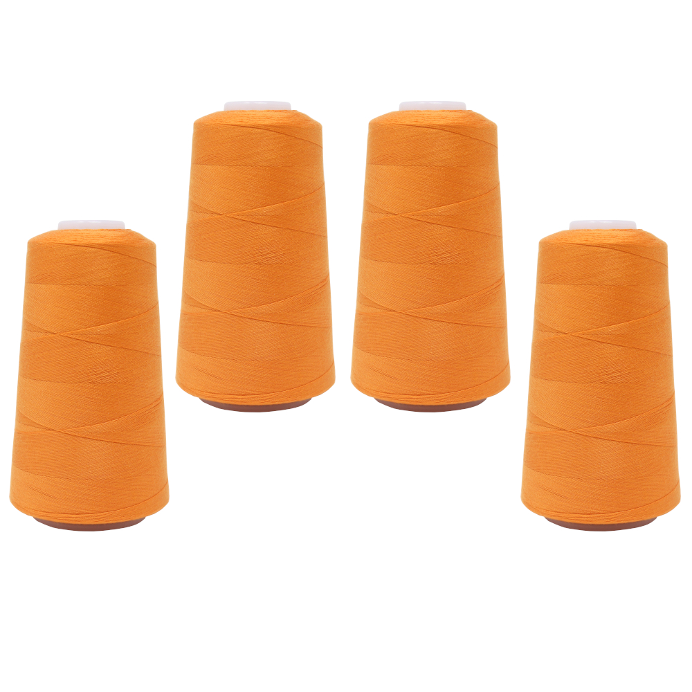 4 Konen - 3000 yrd Overlockgarn 414 - Orange