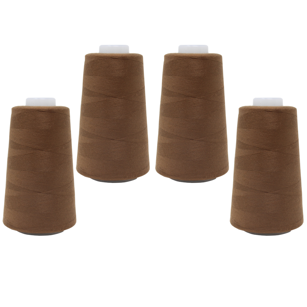 4 Konen - 3000 yrd Overlockgarn 262 - Braun