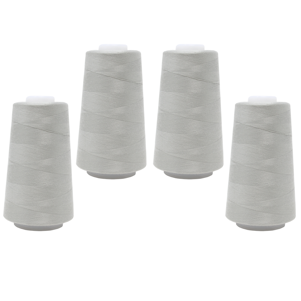 4 Konen - 3000 yrd Overlockgarn 233 - Grau