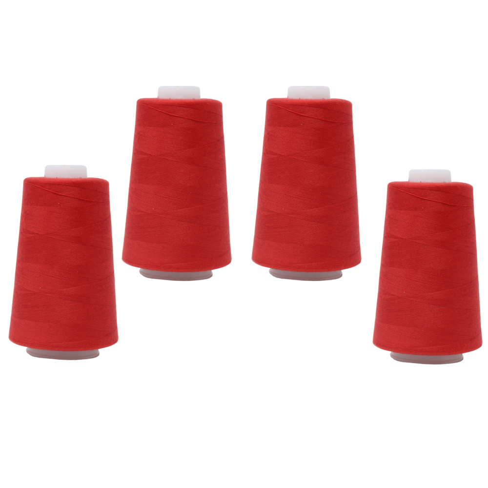 4 Konen - 3000 yrd Overlockgarn 017 - Rot