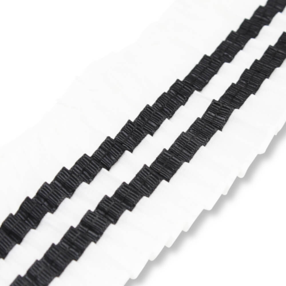Plissierte Borte 78 mm Breite - Off White