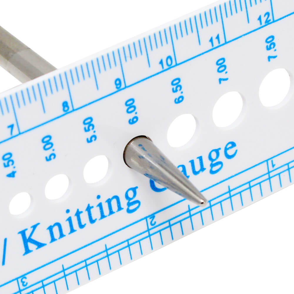 Nadelmaß für Stricknadeln