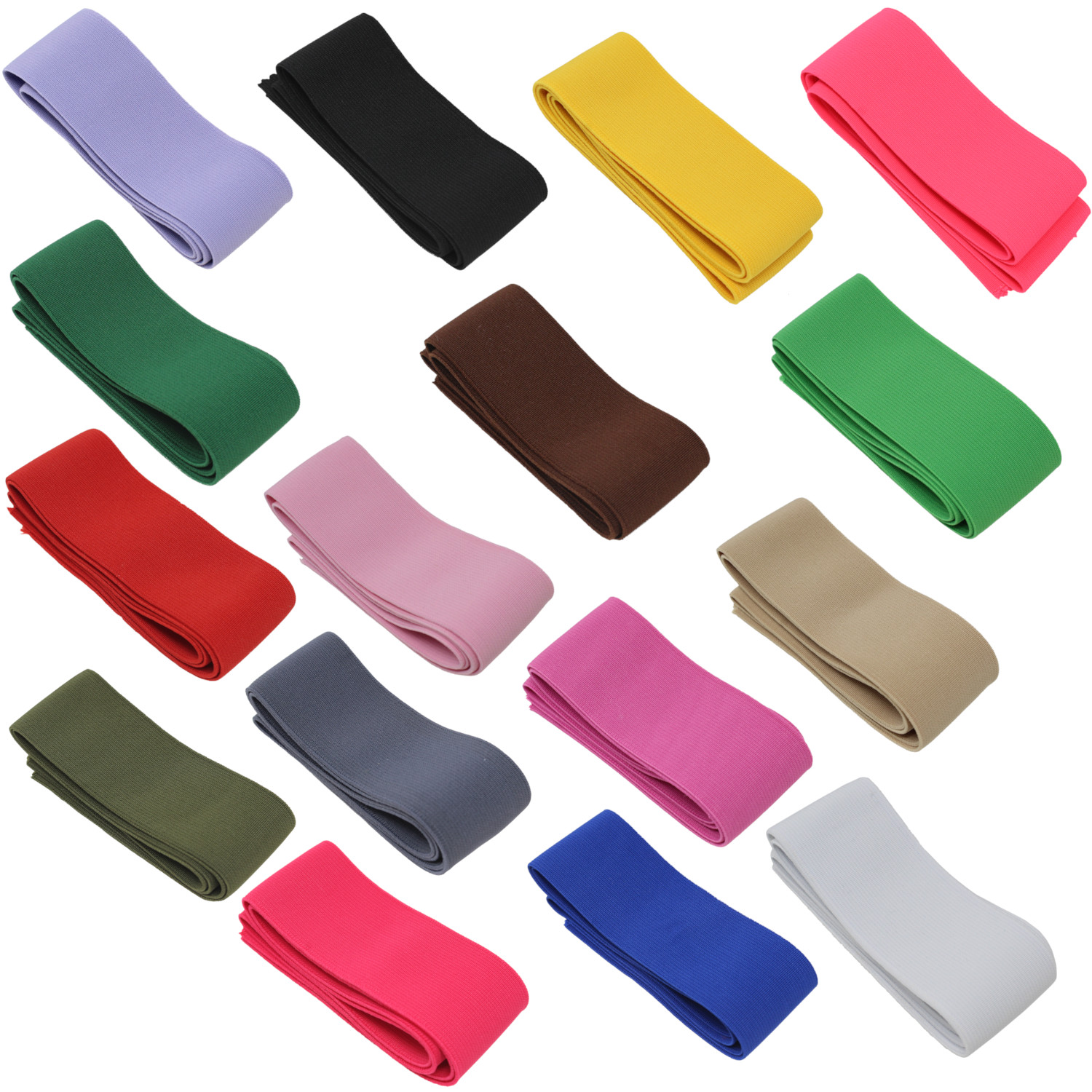 Gummiband - glatt - 50mm breit - verschiedene Farben