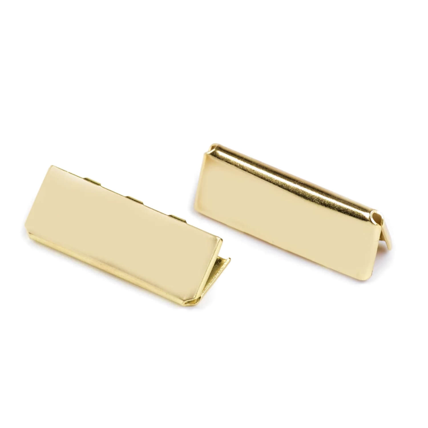 5 Endstücke für 25 mm breite Gurtbänder Goldfarben hell