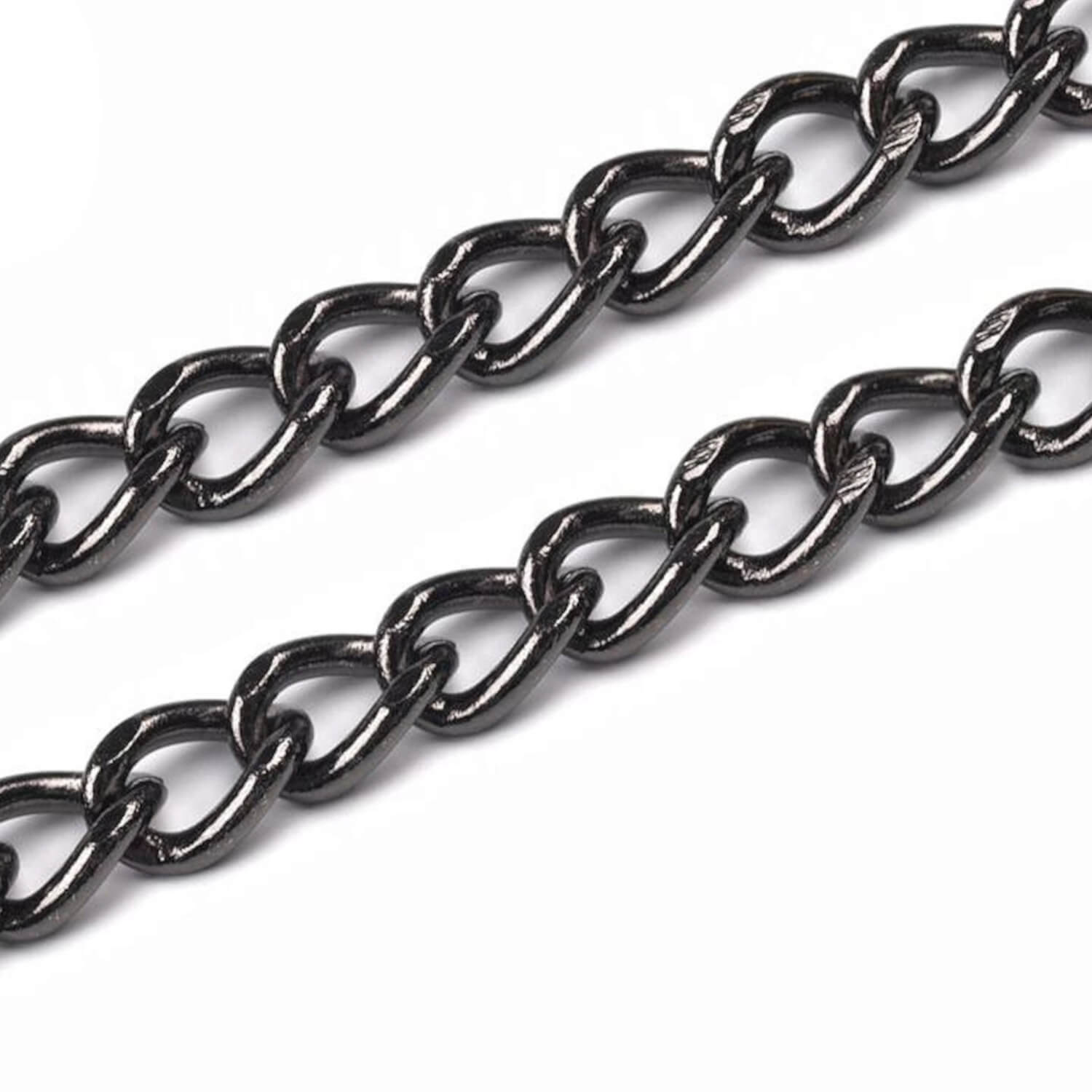 Kette für Handtaschen 120 cm Länge - Farbe: Nickel-Schwarz