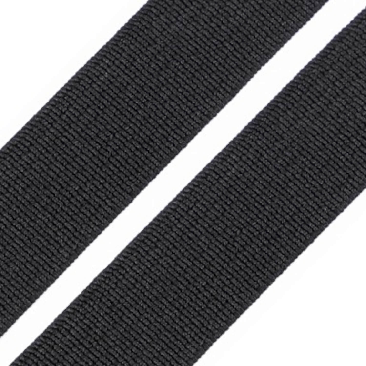 1 Meter Gummiband - 15mm breit - gewebt - Schwarz