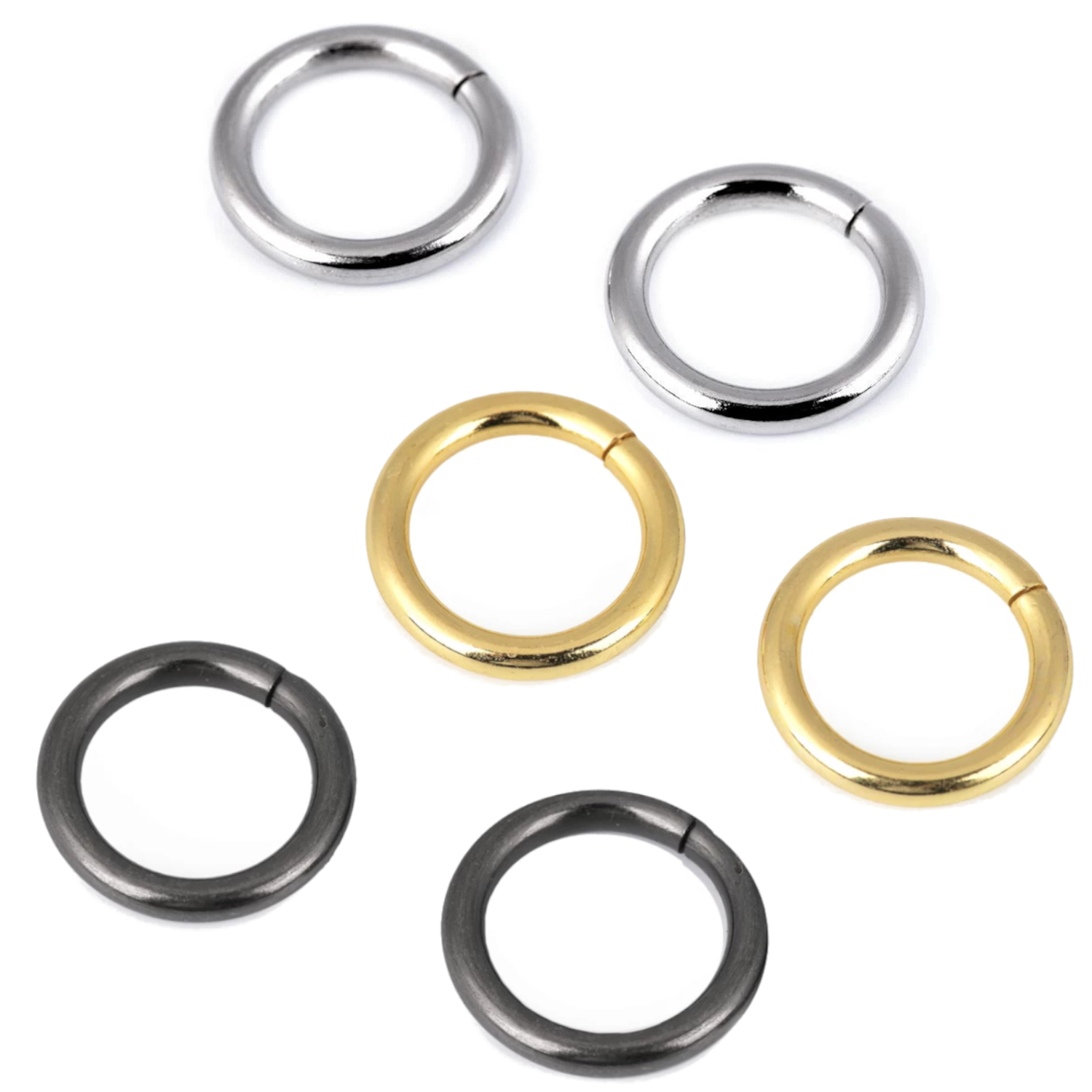 10 O-Ringe f. Lederwaren, 15mm Durchmesser