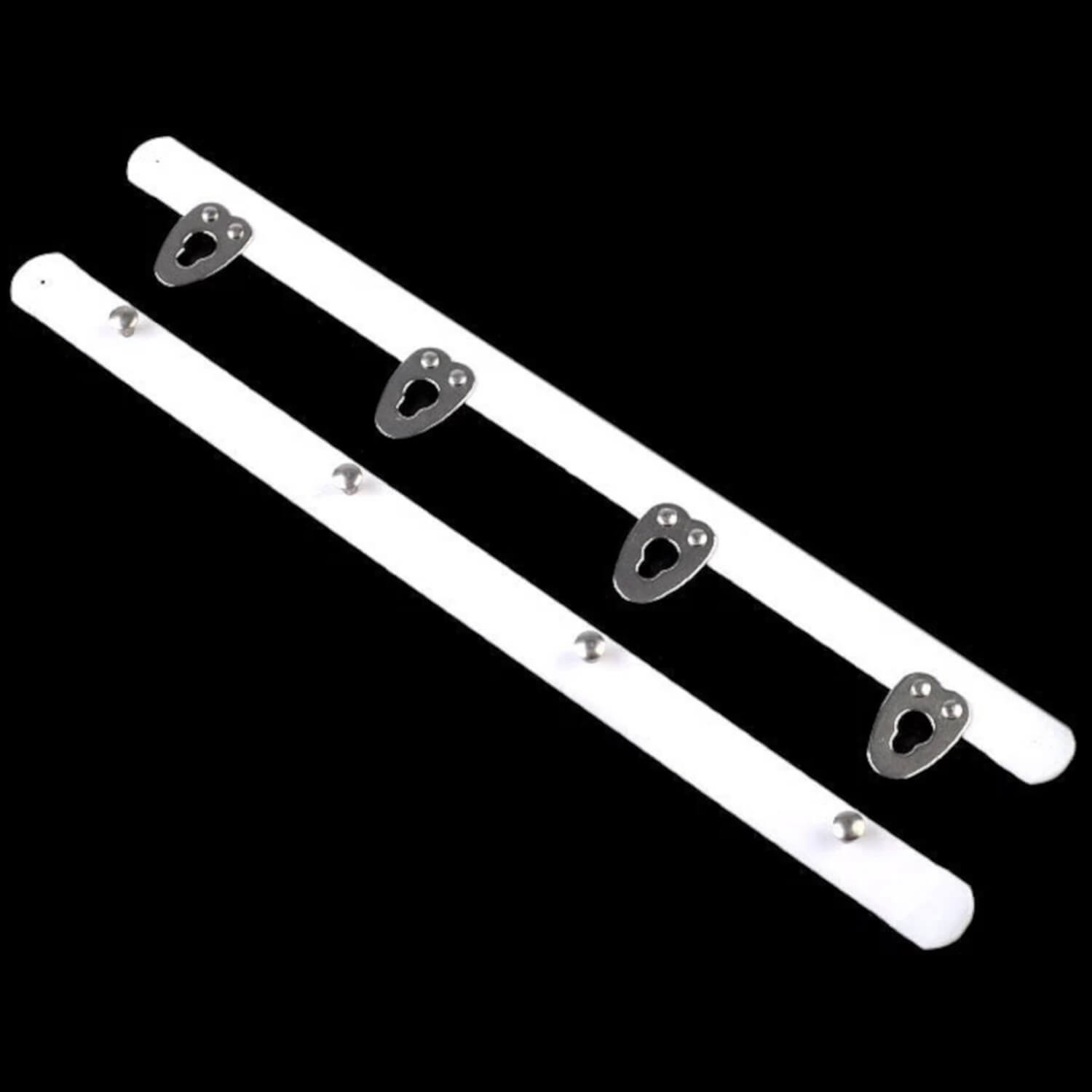Korsettschließe - 1 Paar -  25mm - 25 cm Länge - in weiß