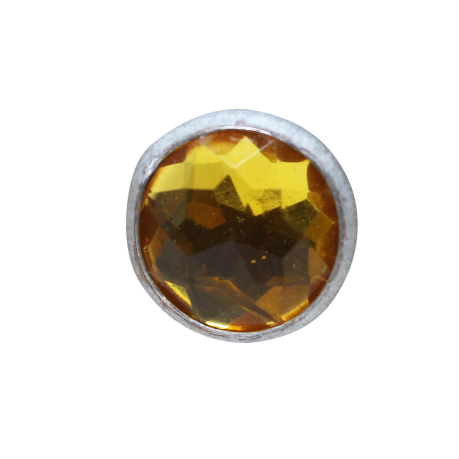 15 Ziernägel - Polsternägel - 11mm - Diamant Bernstein Gelb