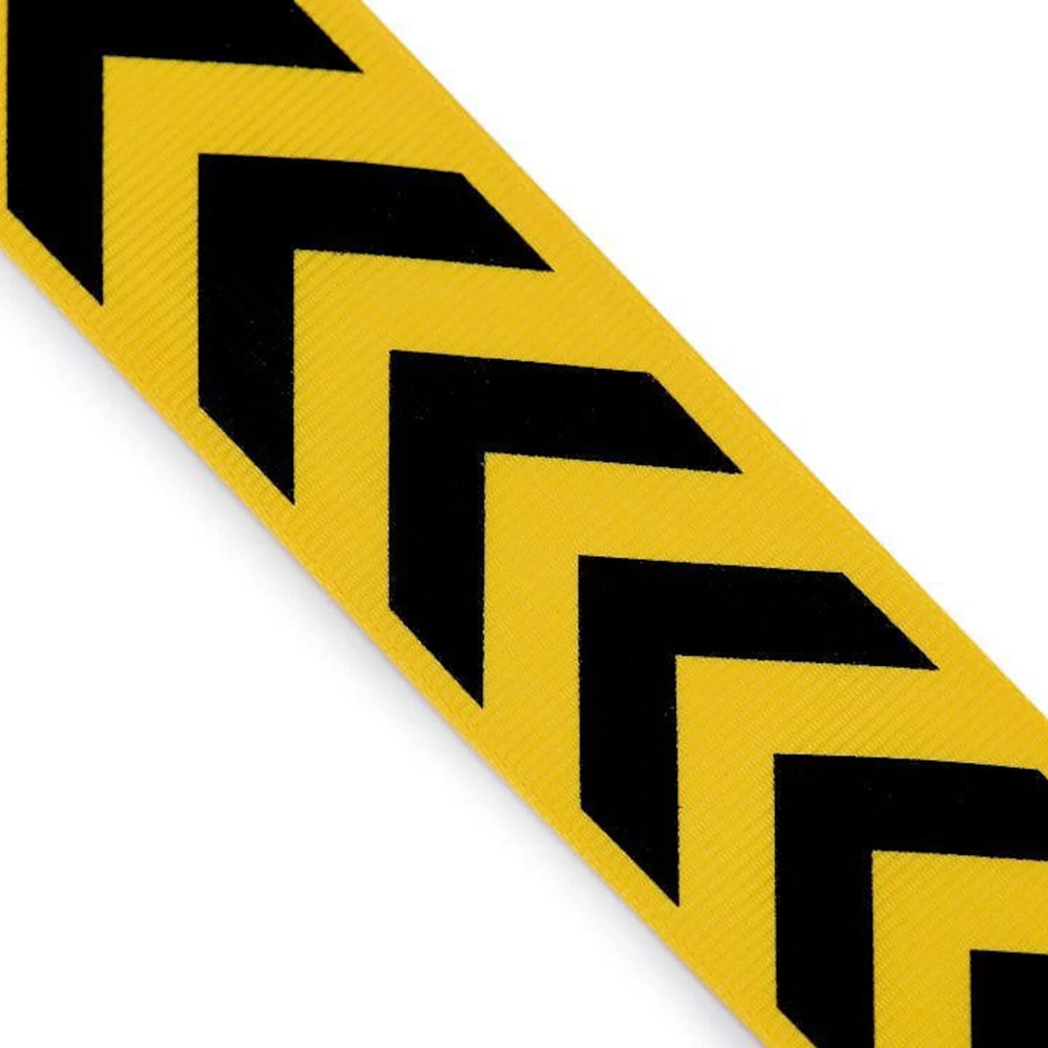 Webband - Ripsband 32mm Breite - gelb mit schwarzen Pfeilen