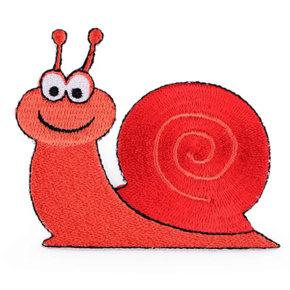 Aufbügler - 7,0 x 6,2 cm - rote Schnecke