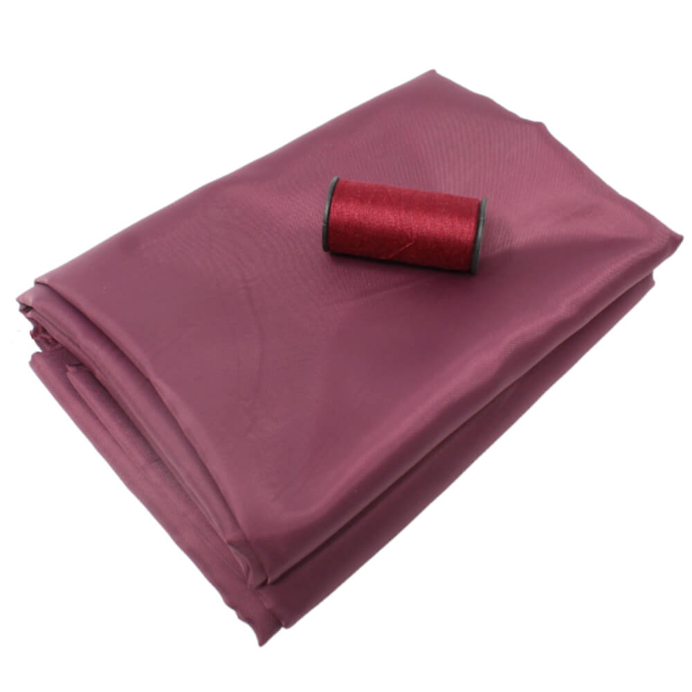 2 Meter Futterstoff & 200 Meter Allesnäher, Farbe: Rosa-Lila
