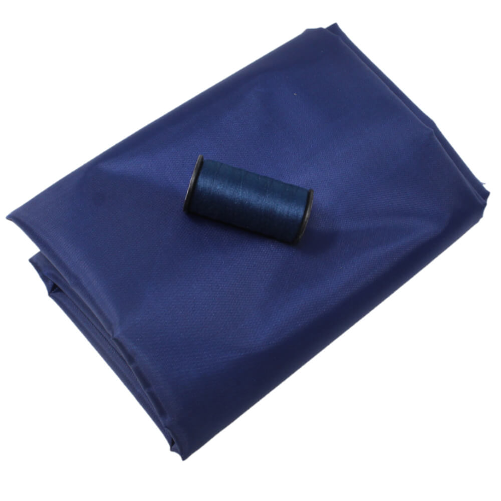 2 Meter Futterstoff & 200 Meter Allesnäher, Farbe: Dunkelblau