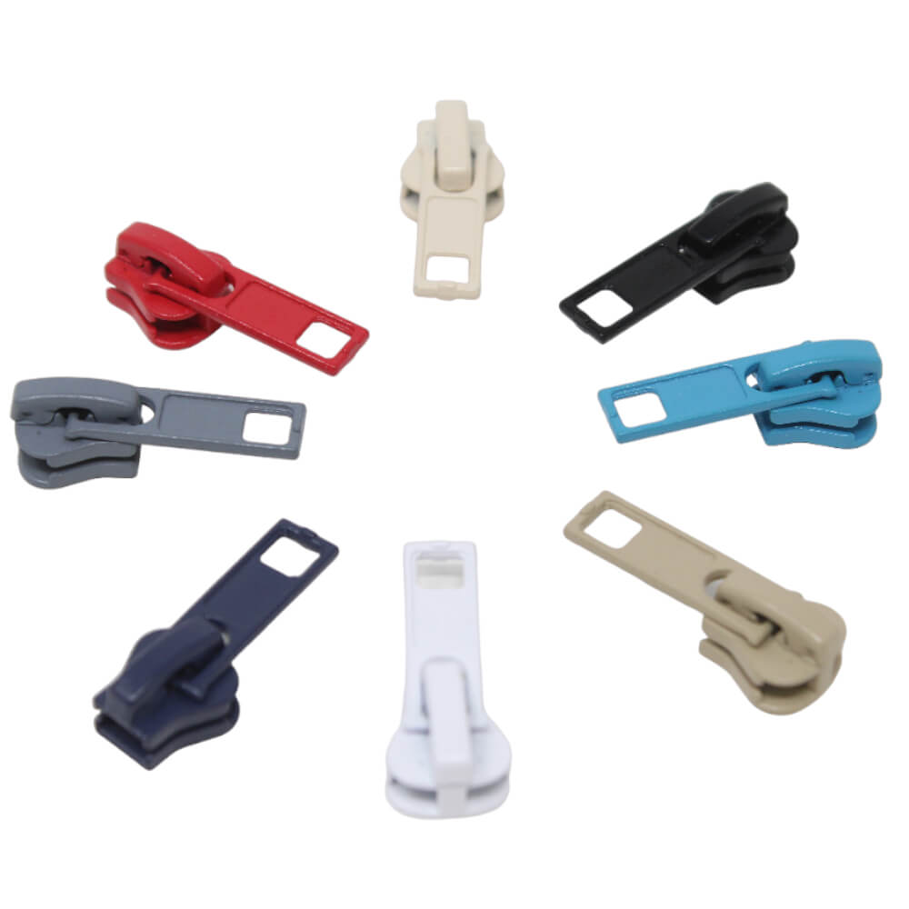 2x Schieber Zipper f. Kunststoff Reißverschlüsse - 5mm
