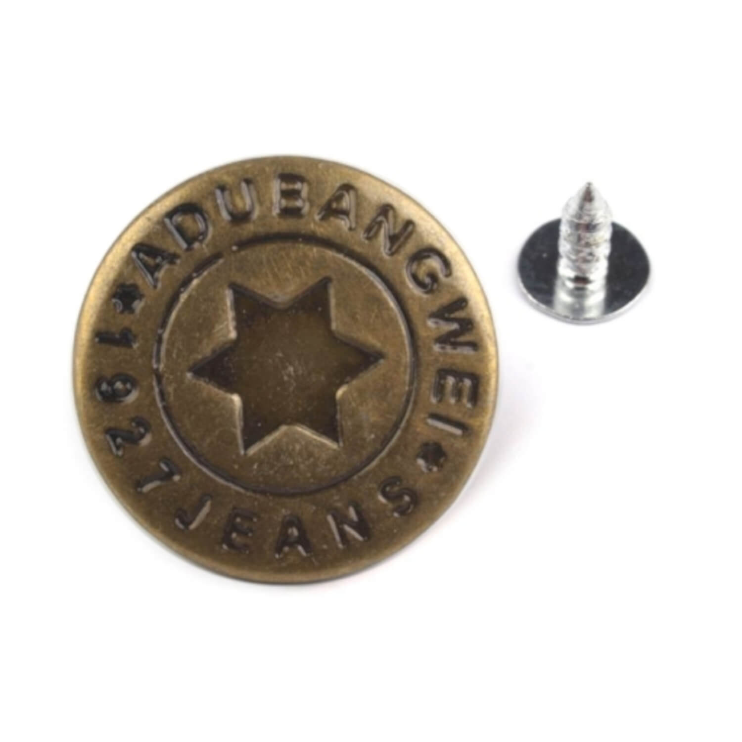 10 Jeansknöpfe 20mm (32") Knopf Hosenknopf Metallknöpfe Nähfrei Patentknopf - Bild 12 von 13