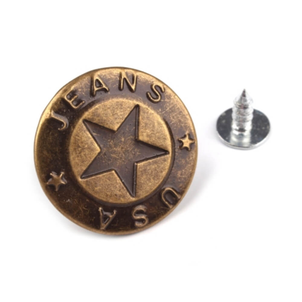 10 Jeansknöpfe 20mm (32") Knopf Hosenknopf Metallknöpfe Nähfrei Patentknopf - Bild 7 von 13