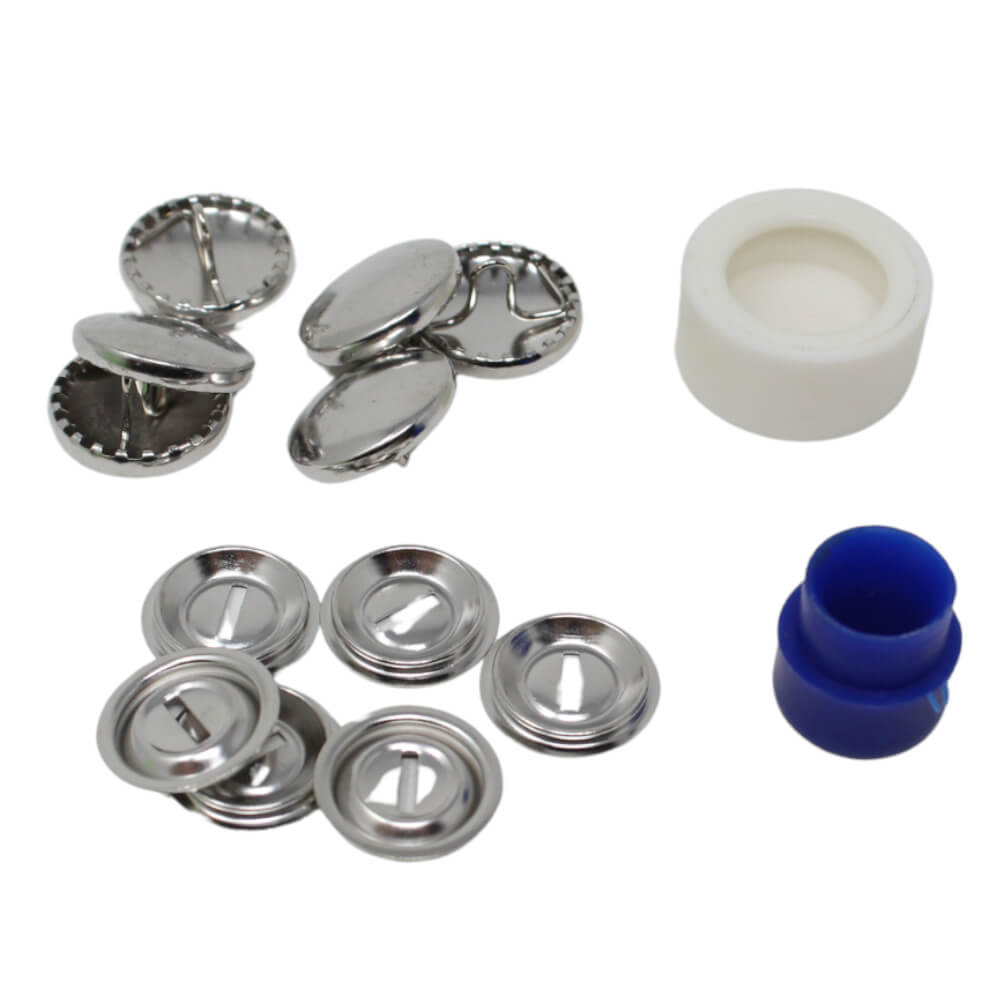 Überziehbare Knöpfe 11, 15, 19, 23, 29 oder 38mm Durchmesser