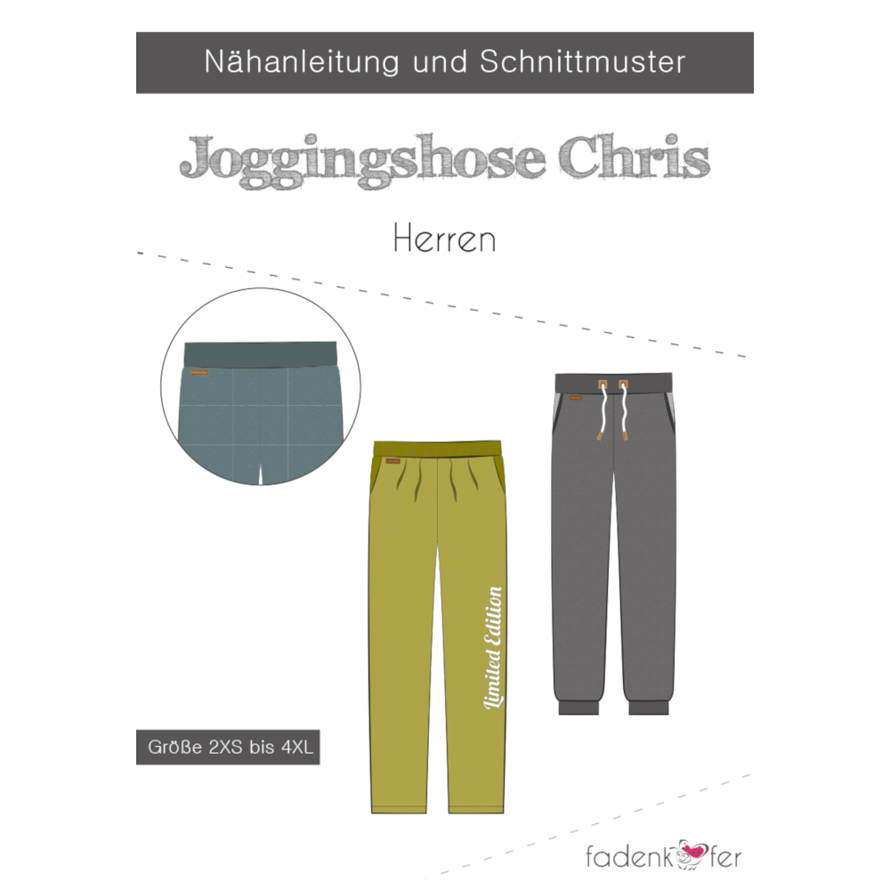 Papierschnittmuster Jogginghose "Chris" für Herren