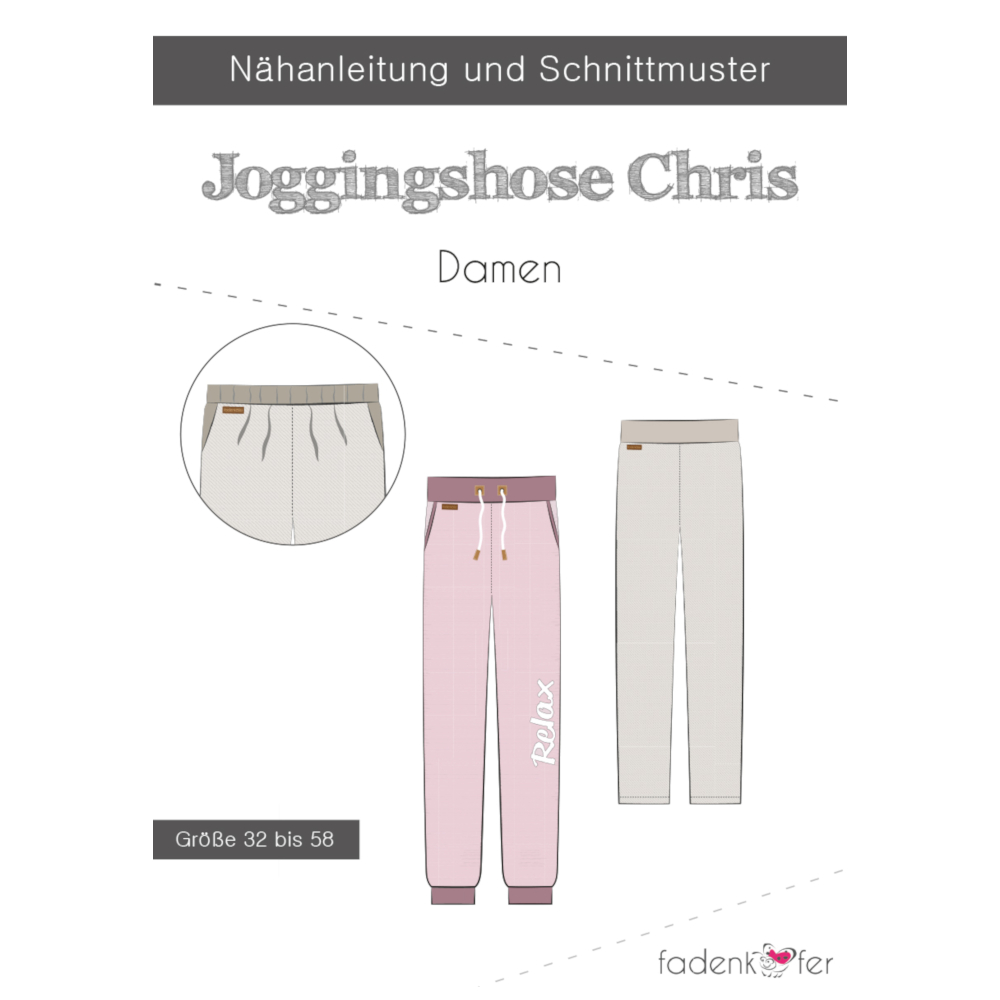 Papierschnittmuster Jogginghose "Chris" für Damen