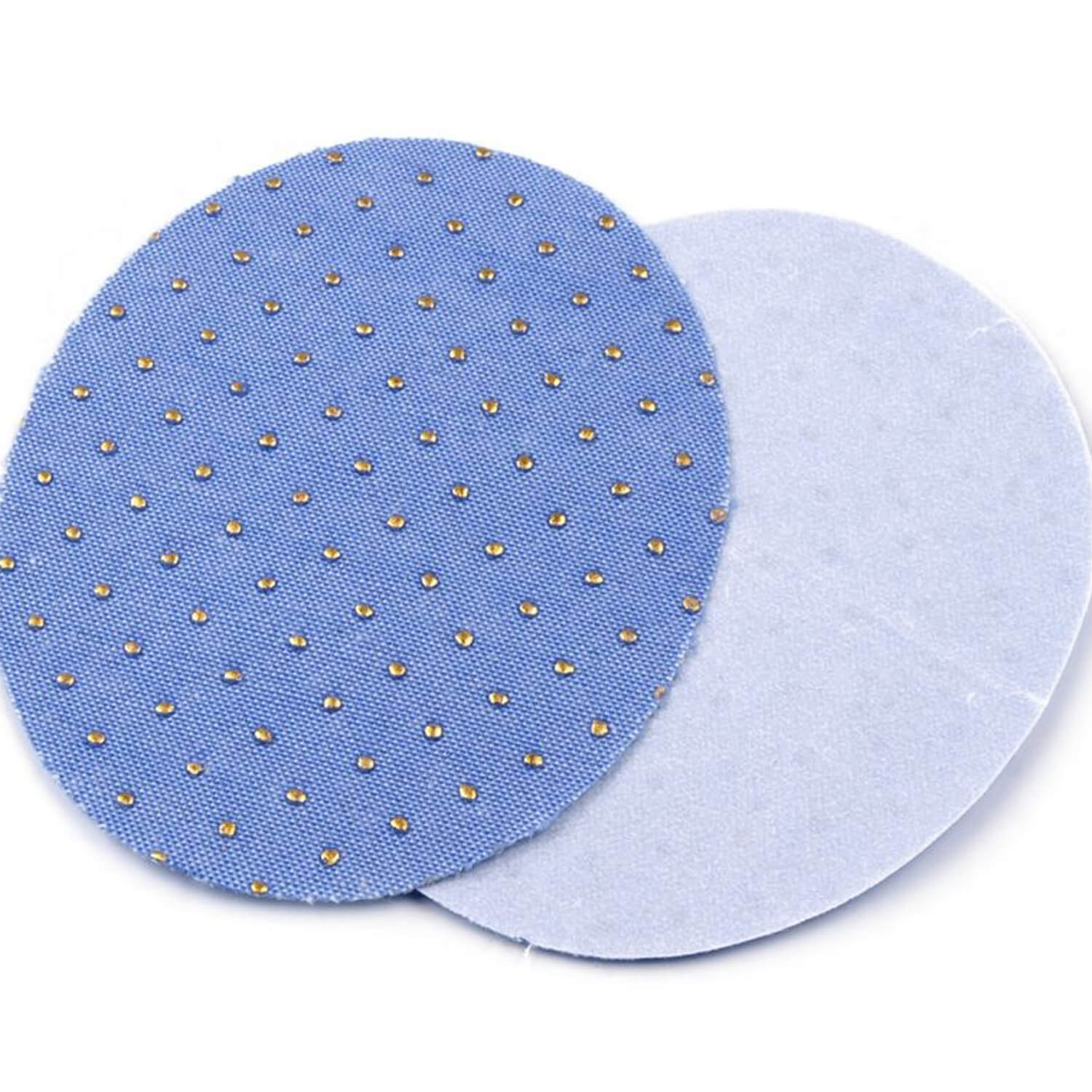 2x Jeans Aufbügler / Flicken - 6,8x8,5 cm - Himmelblau (1)