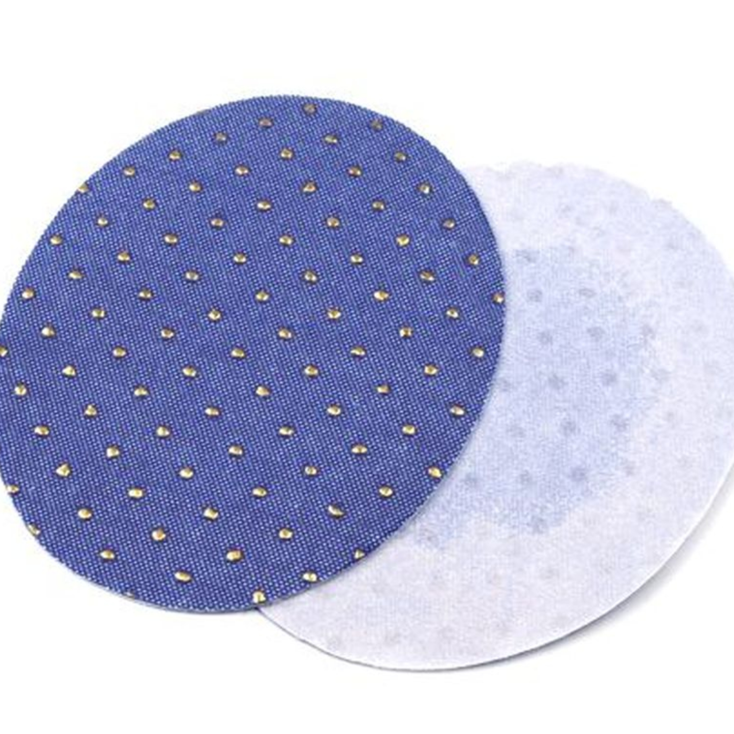 2x Jeans Aufbügler / Flicken - 6,8x8,5 cm - Blau delta (2)