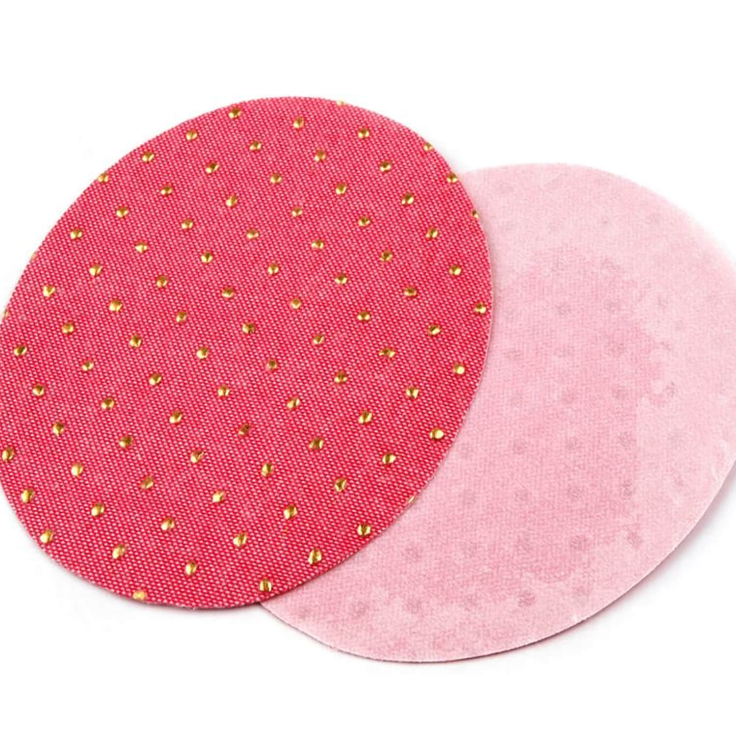 2x Jeans Aufbügler / Flicken - 6,8x8,5 cm - Rosa (3)