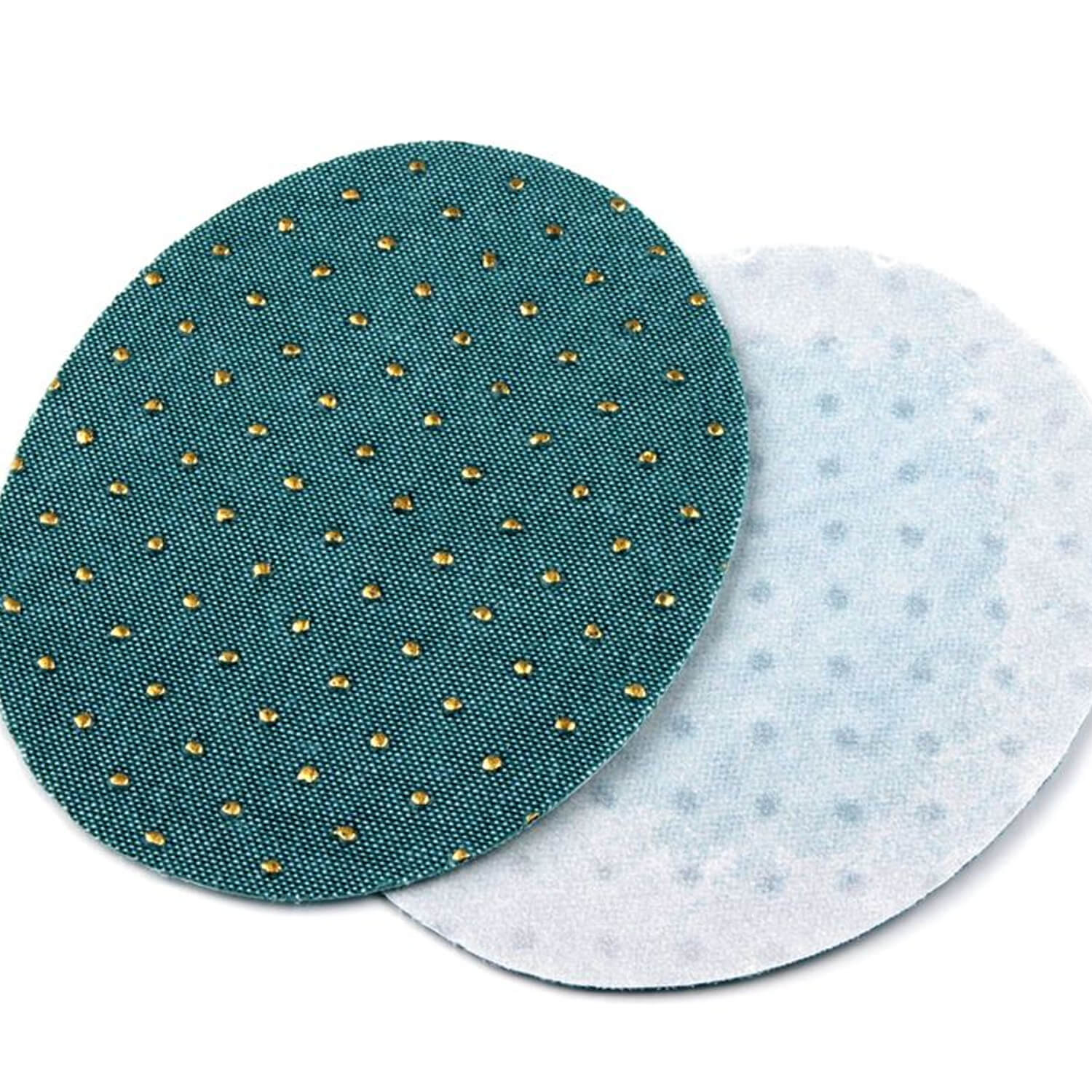 2x Jeans Aufbügler / Flicken - 6,8x8,5 cm - Pinien Grün (4)