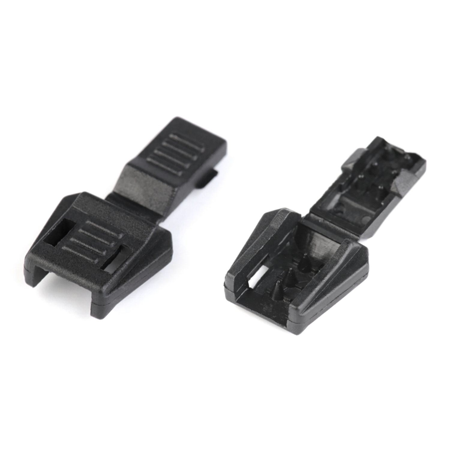 10 Kordelendstücke mit Click-System - 18x18mm  in Schwarz