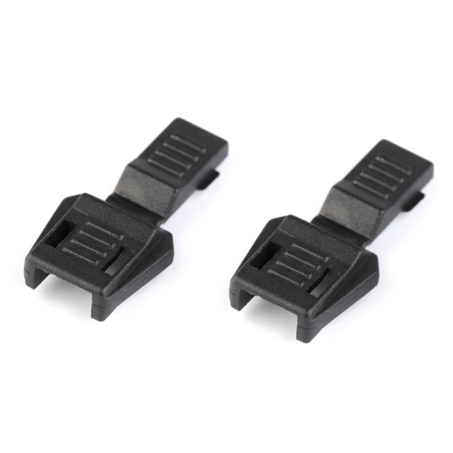 10 Kordelendstücke mit Click-System - 18x18mm  in Schwarz