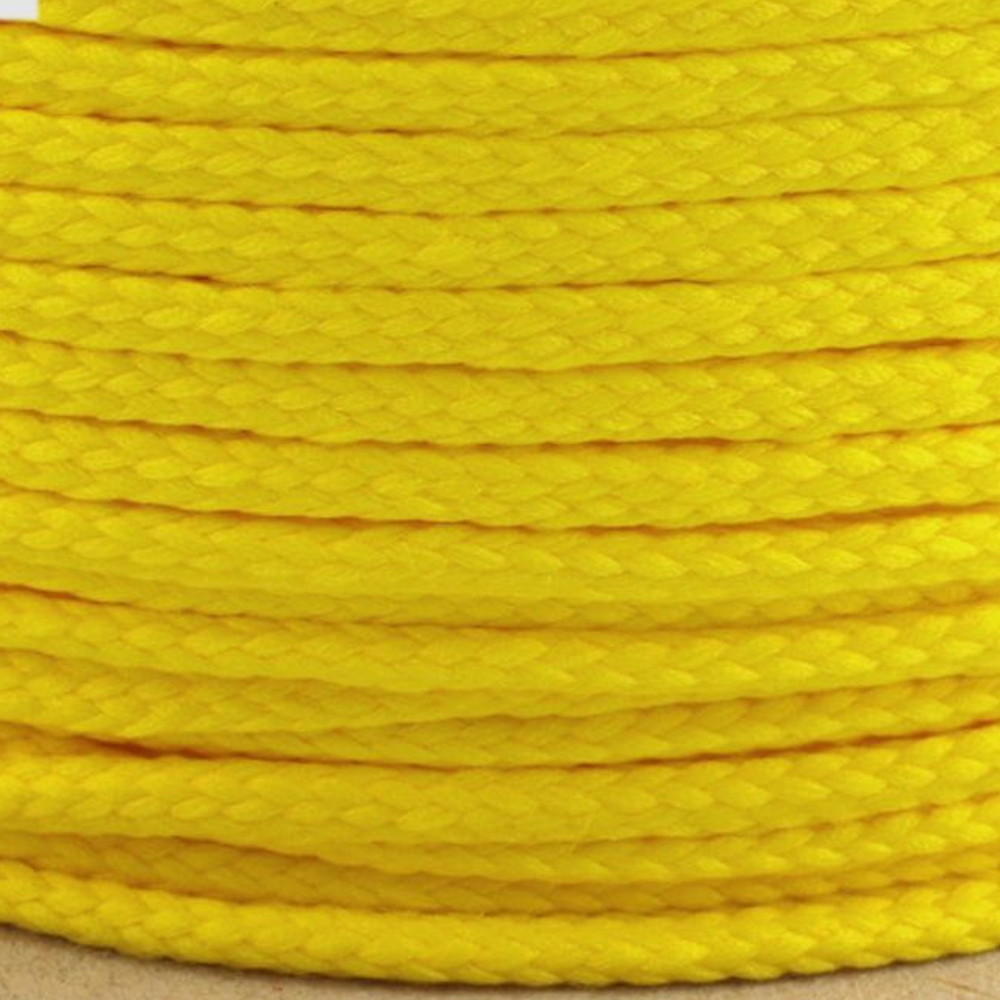 Polyesterschnur 4mm aus 100% Polyester in Dunkelgelb (1257)