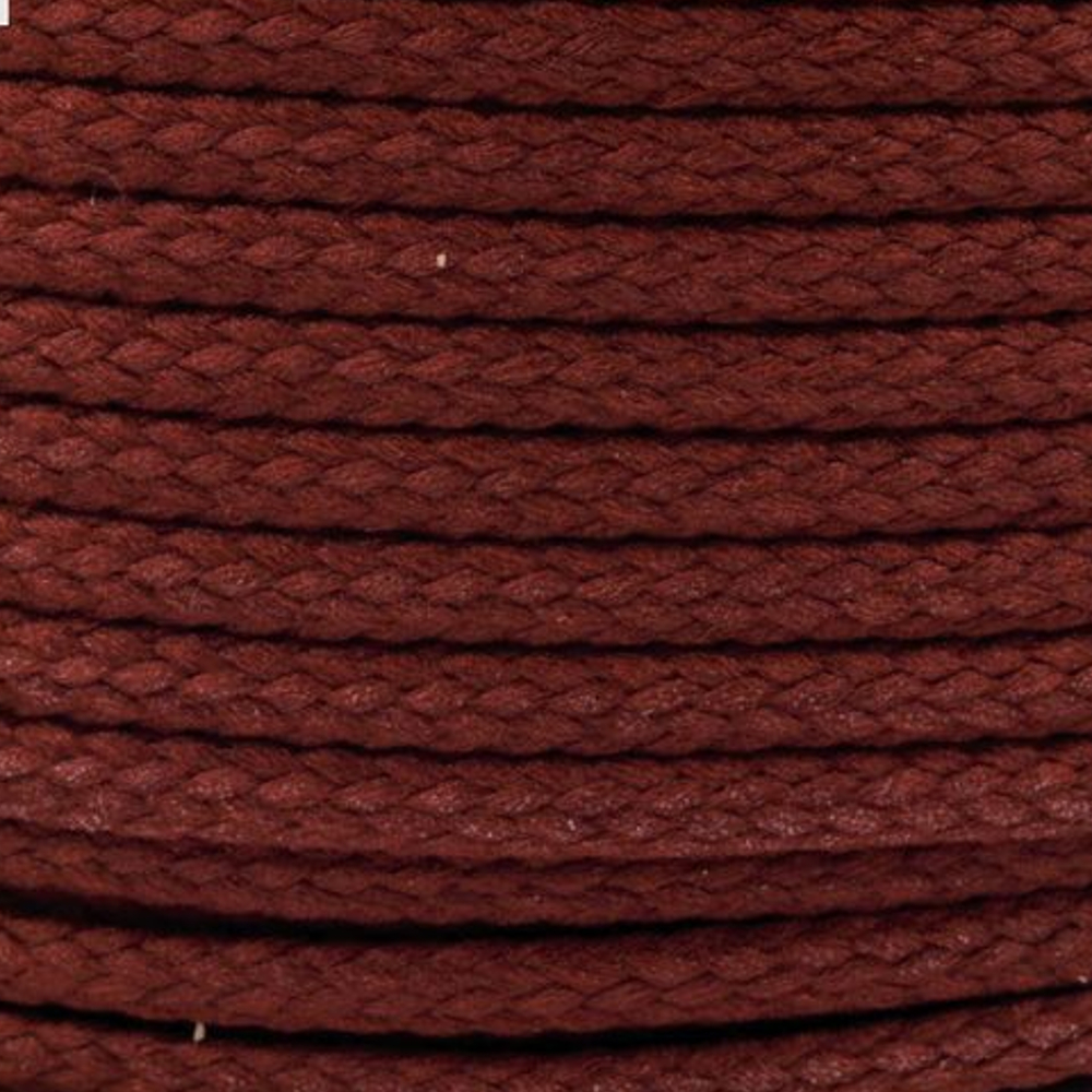 Polyesterschnur 4mm aus 100% Polyester in Rotbraun (3338)