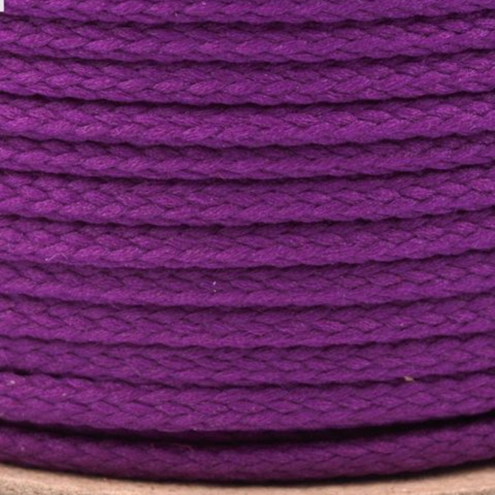 Polyesterschnur 4mm aus 100% Polyester in Lila-dunkel (4018)