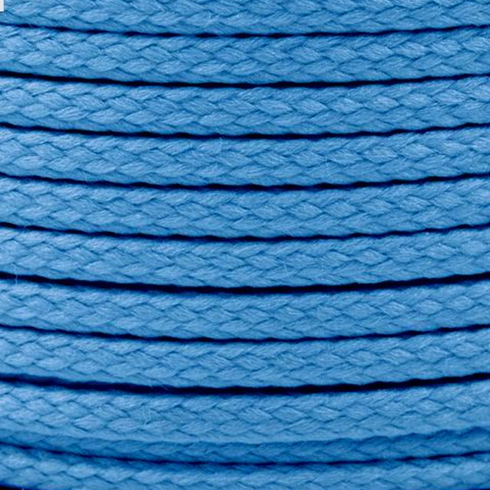 Polyesterschnur 4mm aus 100% Polyester in Hellblau (4906)
