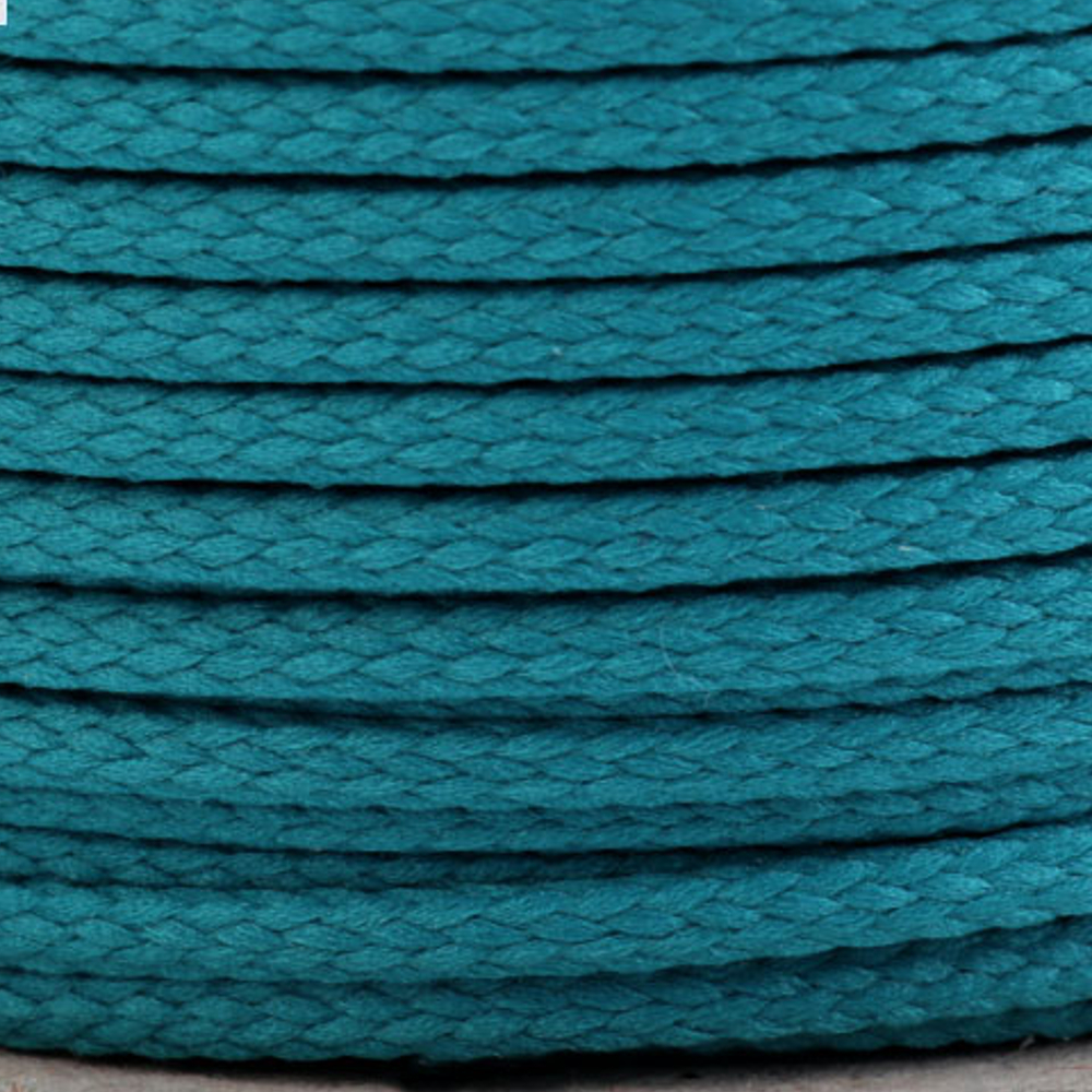 Polyesterschnur 4mm aus 100% Polyester in Türkis (5277)