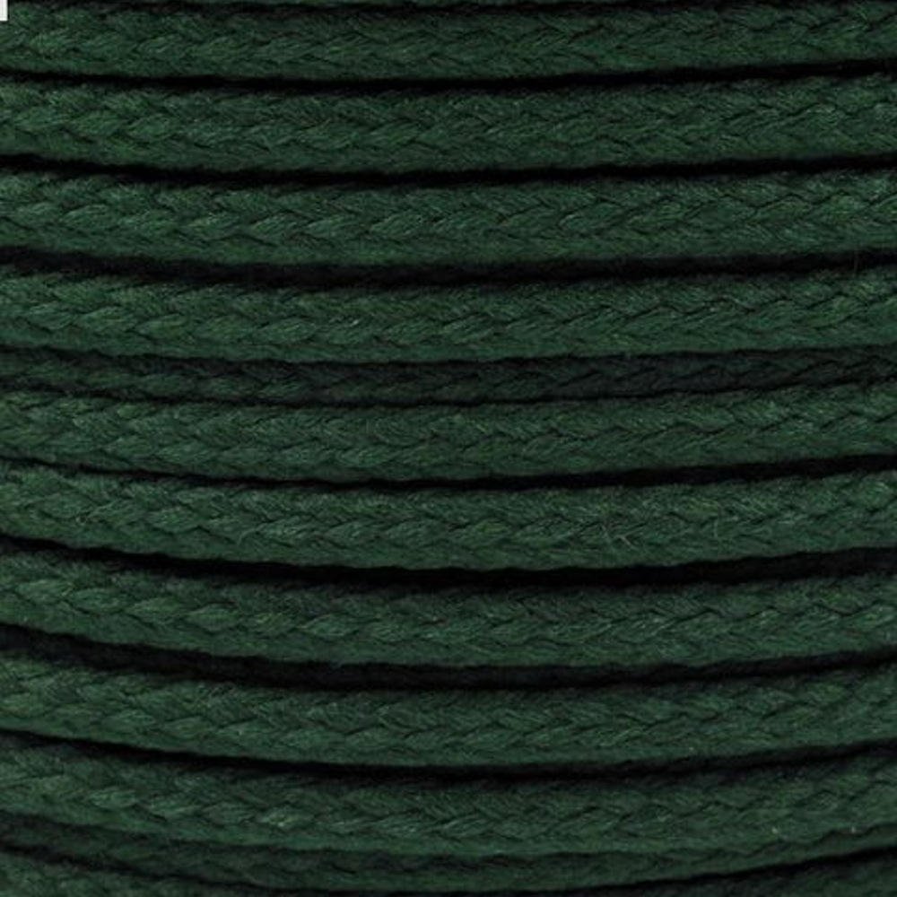 Polyesterschnur 4mm aus 100% Polyester in Dunkelgrün (6398)