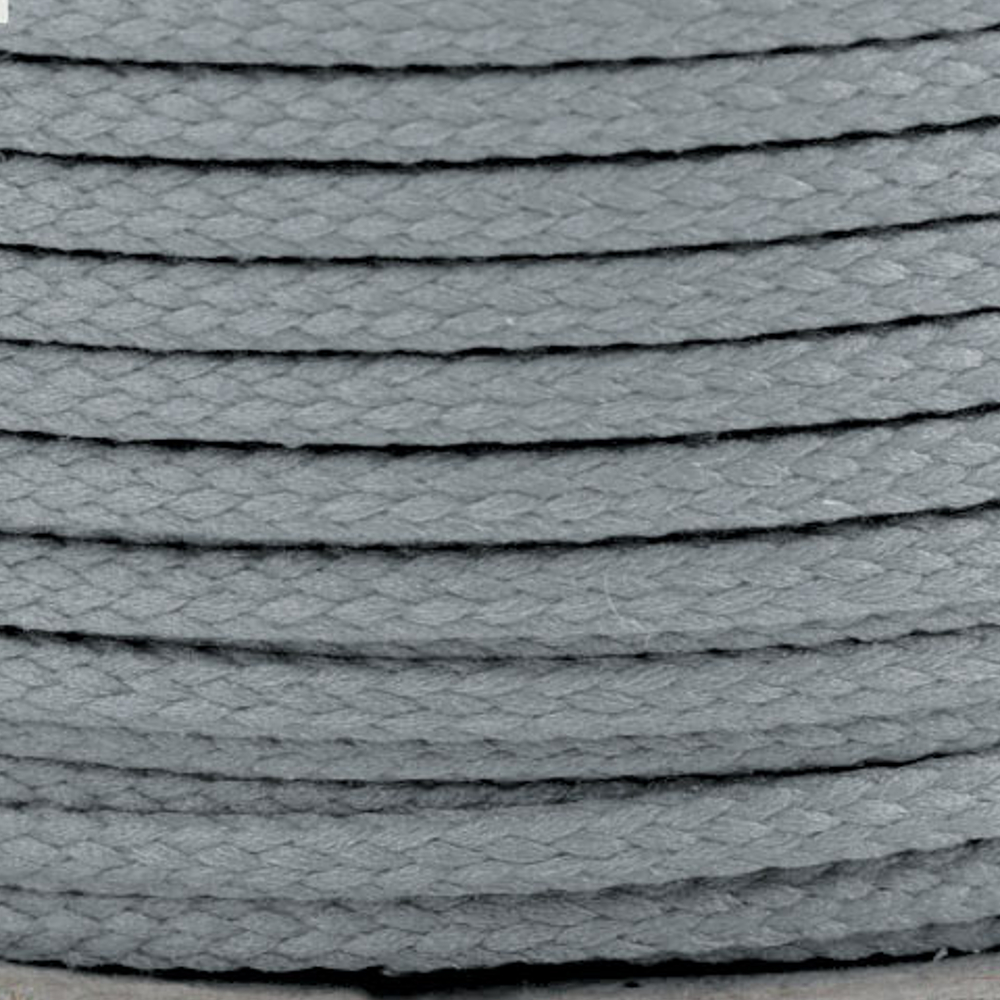 Polyesterschnur 4mm aus 100% Polyester in Hellgrau (8814)