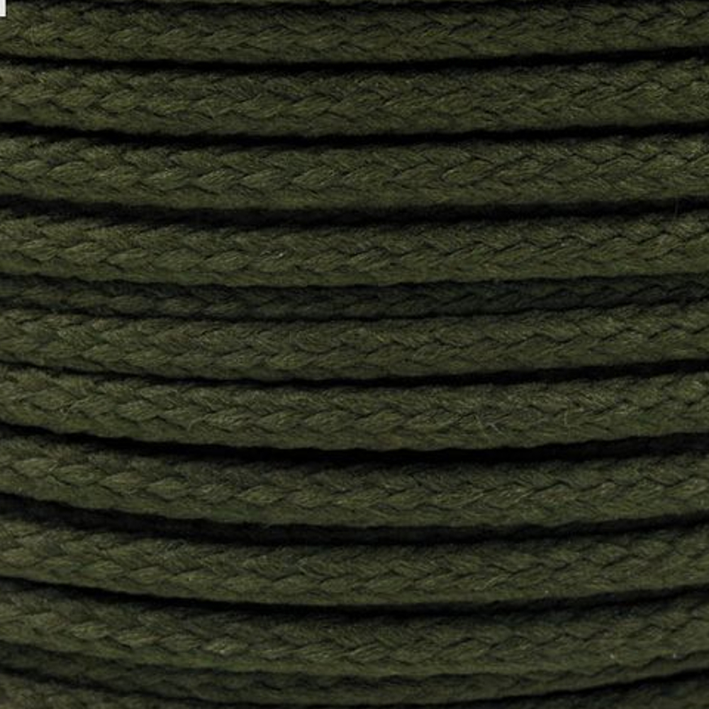 Polyesterschnur 4mm aus 100% Polyester in Armee Oliv 6507
