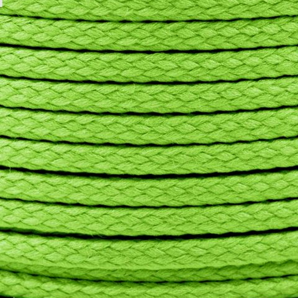 Polyesterschnur 4mm aus 100% Polyester in Neon Grün 5505