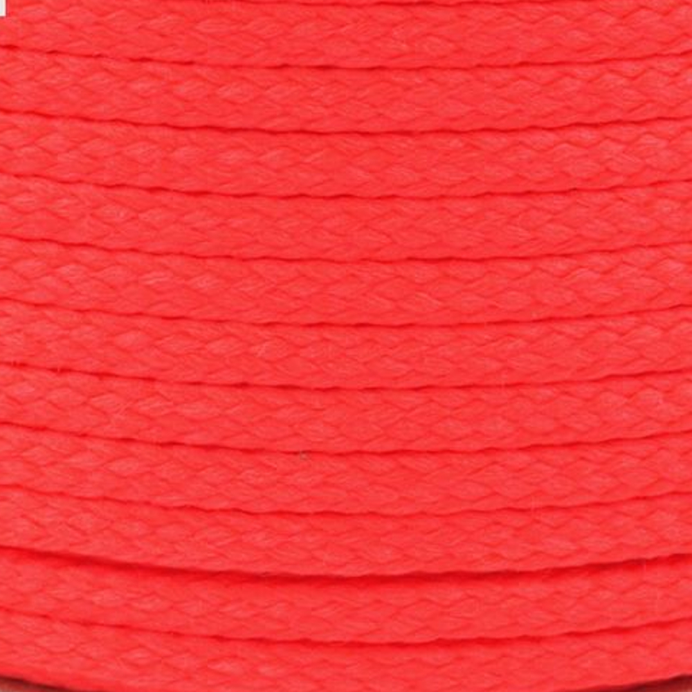 Polyesterschnur 4mm aus 100% Polyester in Neon Rot 0060