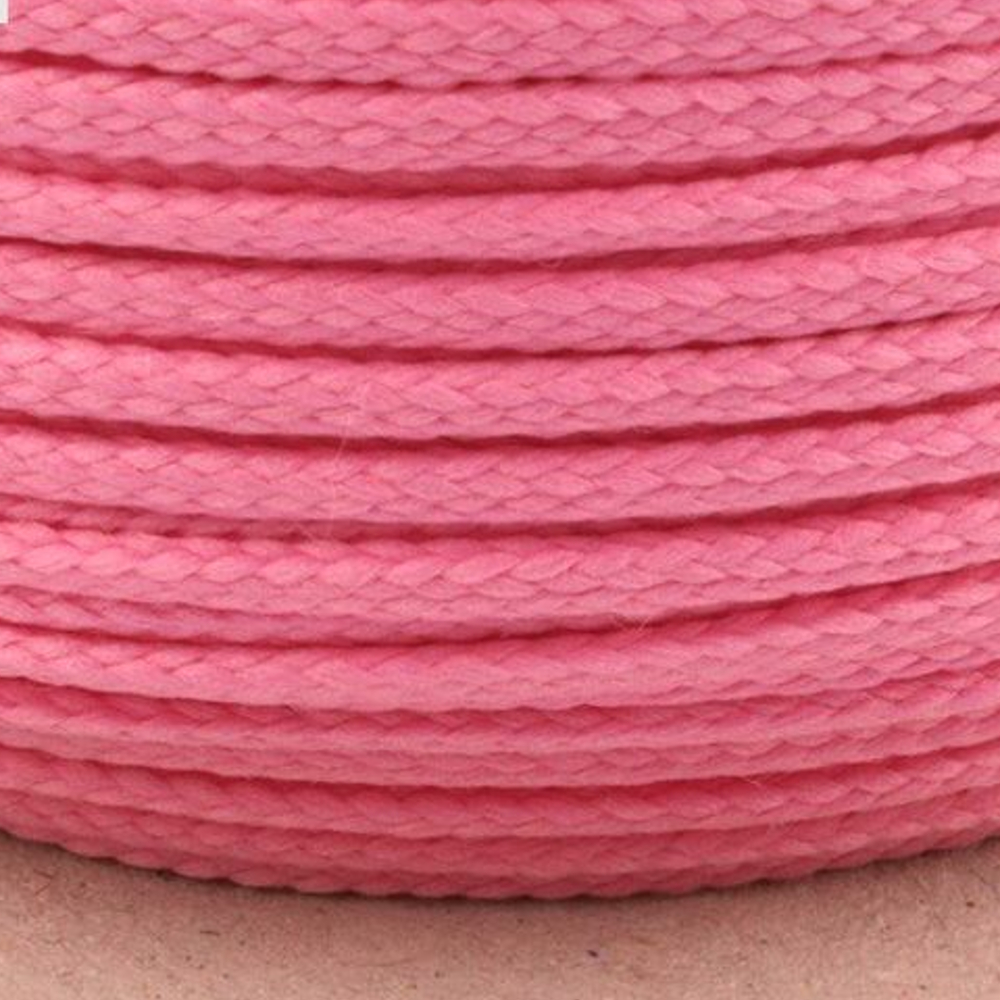 Polyesterschnur 4mm aus 100% Polyester in Rosa hell 3416