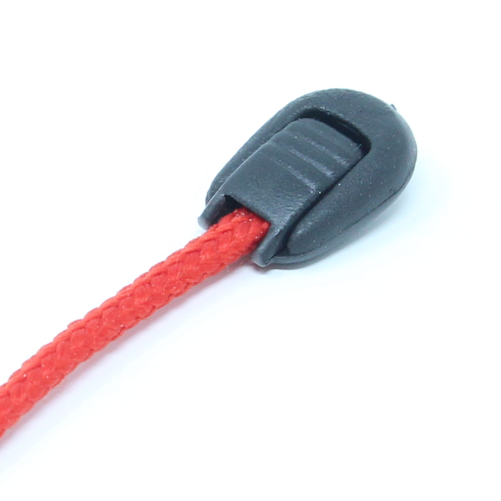 10 Kordelstopper Endstücke 15x19mm - zum eindrücken in Schwarz