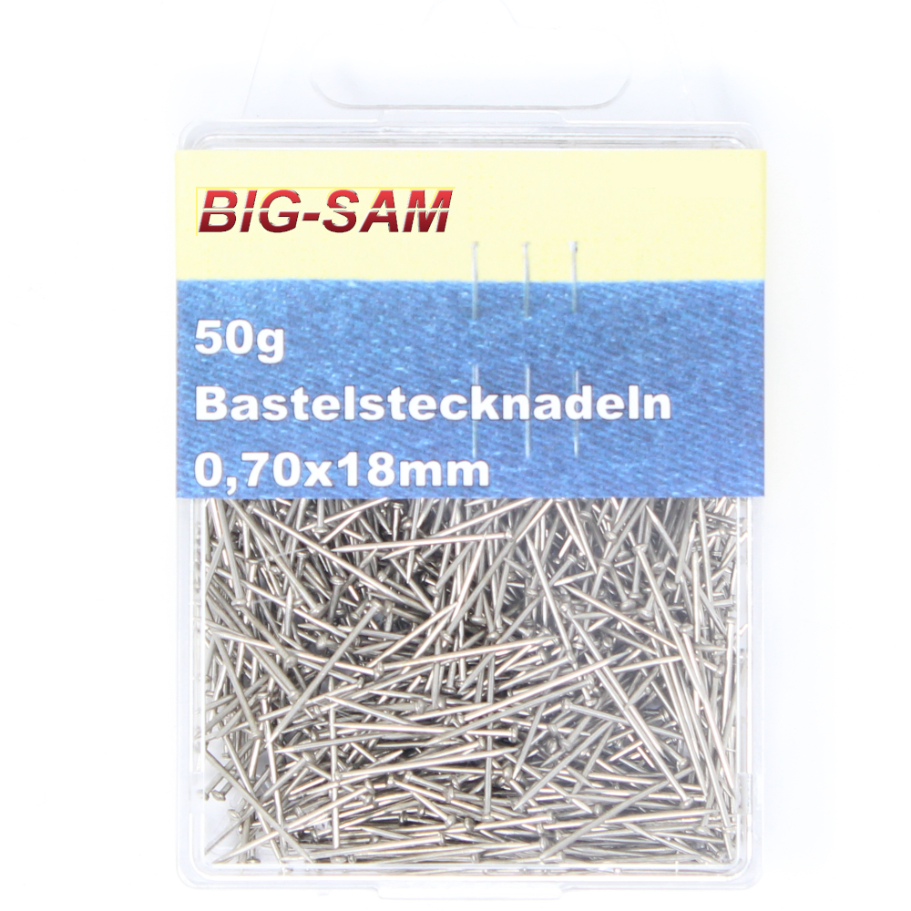 50g Bastelstecknadeln 0,70x18 mm mit Kopf