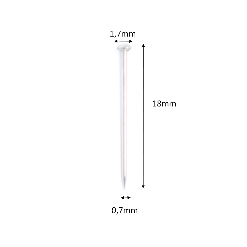 50g Bastelstecknadeln 0,70x18 mm mit Kopf