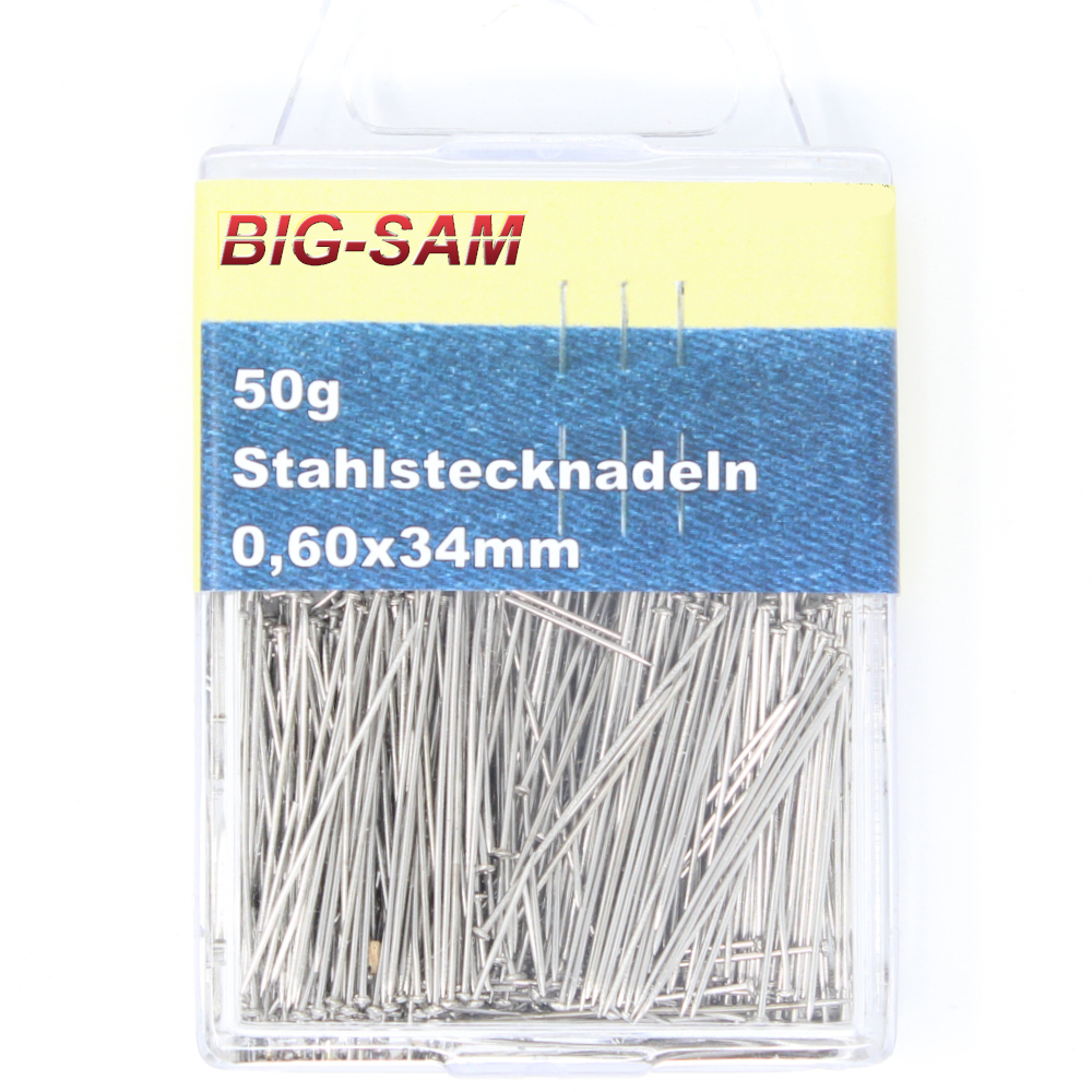 50g Bastelstecknadeln 0,60x34 mm mit Kopf