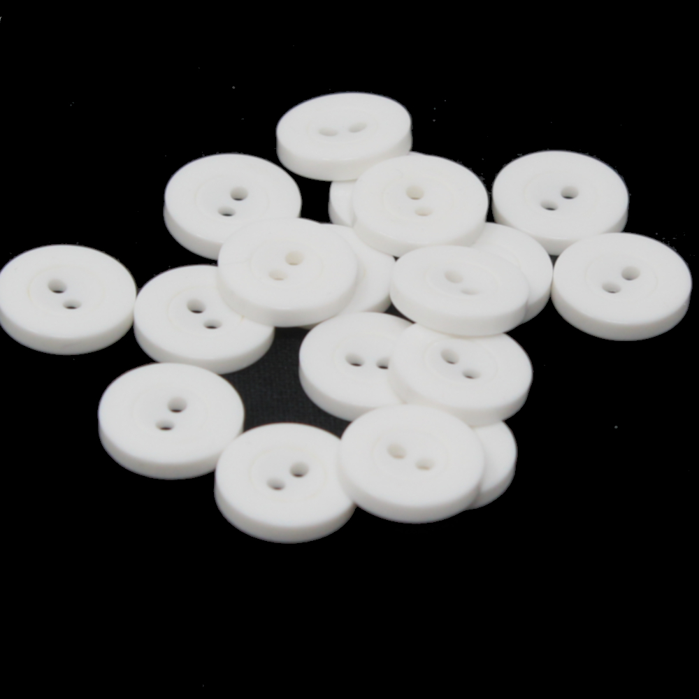 16 Wäscheknöpfe  Ø 17mm in Weiss - Mangelfest