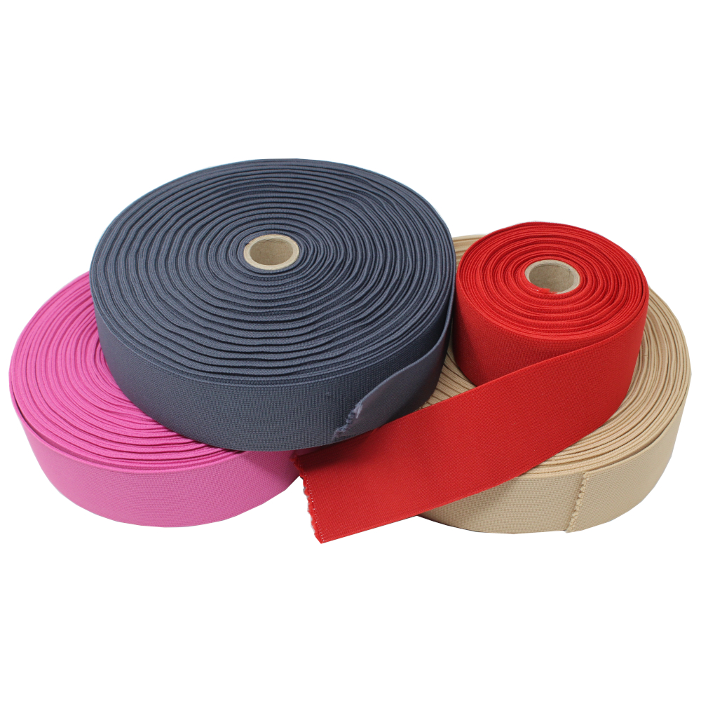 Gummiband - glatt - 50mm breit - verschiedene Farben